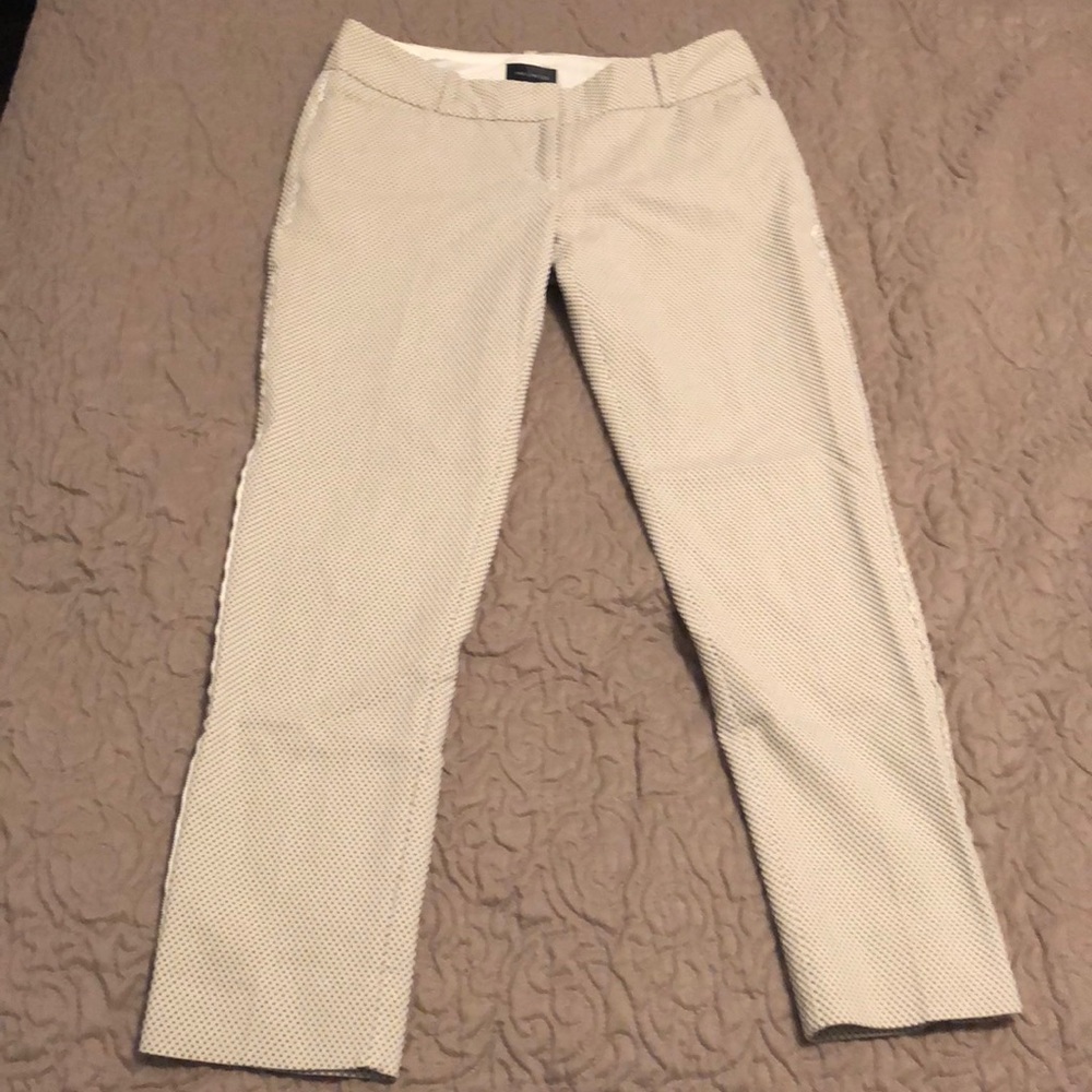 Tan polka dotted cropped pants